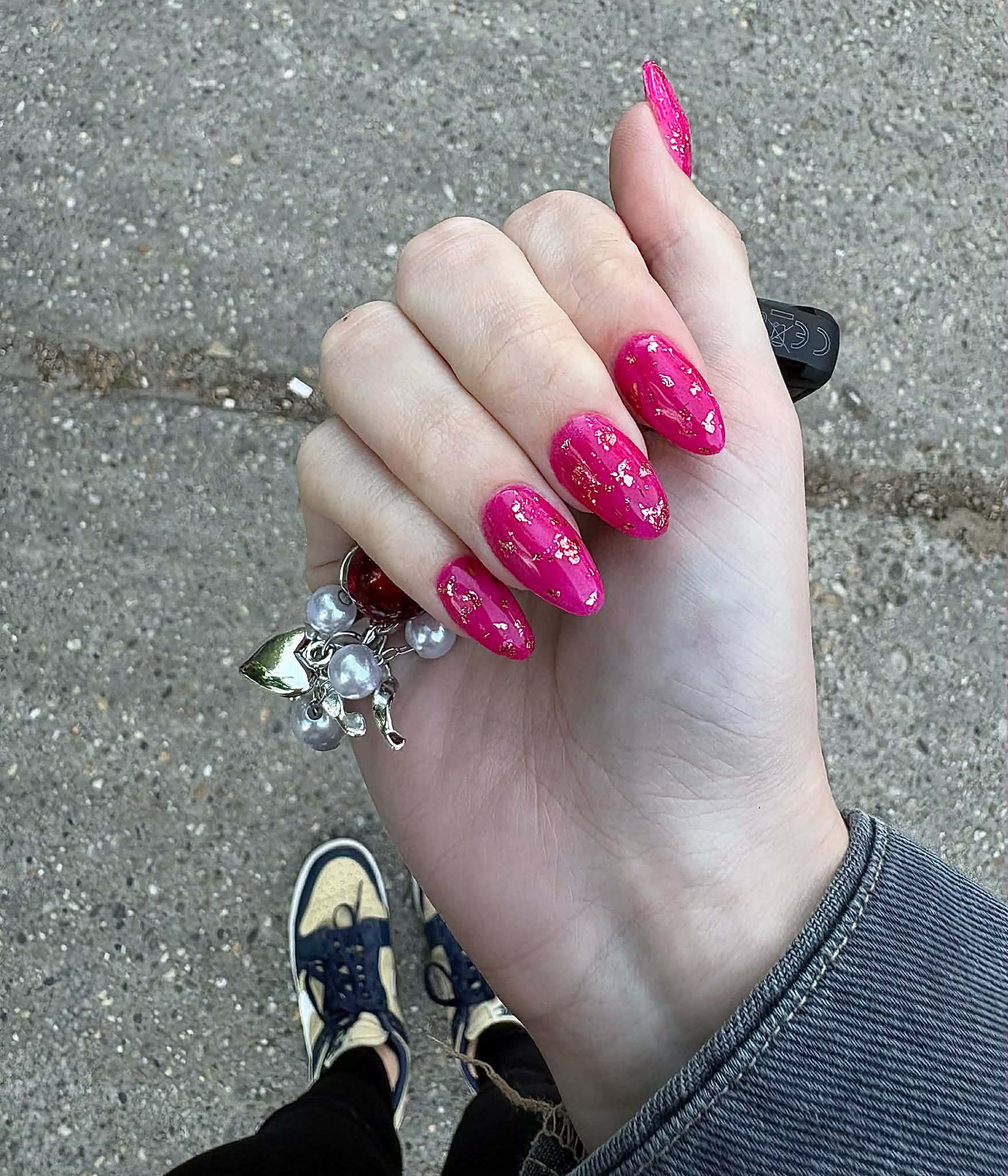 Pink csillámos géllakk